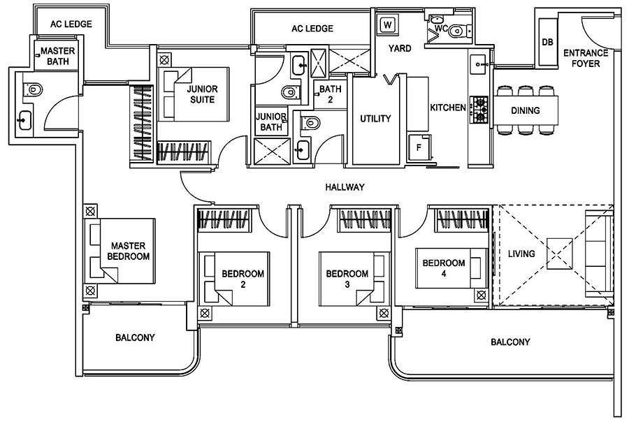 Hundred Palms Residences Condo Singapore 5 Bedroom Floor Plan